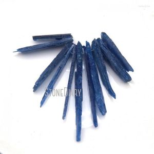Collane a ciondolo PM27423 perle di kanite blu grezzo grezzo perline graduate di cristallo graduati ciondoli