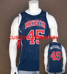 New Hood CSSIC Donovan Mitchell Brewster 45 Basketball Jersey Rjrsy -9バスケットボールジャージ