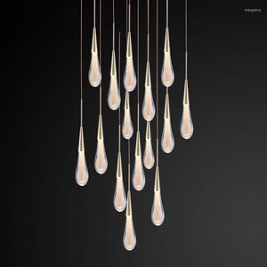 Pendant Lamps Nordic LED Cyrstal Lights Lighting Modern Light Luxury El Hall Lamp Restaurant Decor Hanging Luminarie