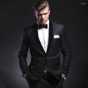 Męskie garnitury męskie mody mody szczupły fit 2 -częściowe spodnie kurtki set set ślub PROOM TUXEDO Formal Business Professional