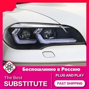 Фары системы освещения для E70 X5 2007-2013 E71 x6 Head Lamps Светодиодный DRL-сигнал.