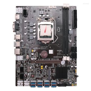 Материнские платы AU42 -B75 BTC Mining Motherboard Random CPU LGA1155 8xpcie USB -адаптер