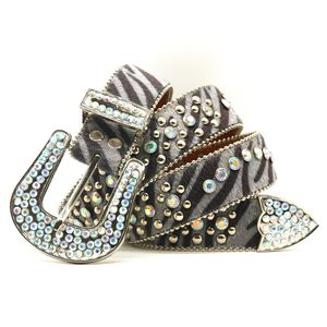 Rhinestone Belt M￤n och kvinnor med samma stil Rivet Pin Buckle Girdle Punk Jewelry Gift