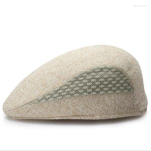 Berets Winter Thick Sboy Cap Men Vintage Herringbone Women Casual Stripe Breathable Gatsby Flat Hat Peaked
