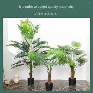 Flores decorativas Planta verde artificial Areca BONSAI BONSAI INTERIOR GRANDE IMPERIAL CONCUBINA CONCubina Decorações em forma de piso imitativo