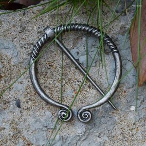 Brosches viking penannular brosch pin vintage antik medeltida kappa för kvinnor män sjal halsduk smycken