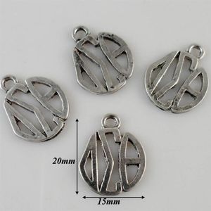 Wholesale delta charms resale online - Charms Whole a antique silver plated greek letter Sorority delta sigma theta connector pendant Factory e269G