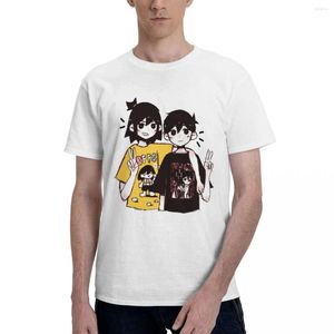 Men's T Shirts Omori Shirt Man Video Game Pattern Graphic Tshirt O Neck Vintage Cotton T-Shirts Gift Print Summer Clothes
