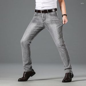 Jeans para hombres 2022 Pantalones de mezclilla para hombres de oto￱o Gray/Blue Fashion Business Casual Comercio de alta calidad RECULTA REGLE