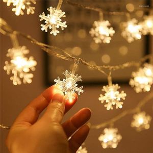 Saiten Schneeflocke Stern Ball LED Lichterketten Fee USB/Batteriebetriebene Straße Girlande Lampe Jahr Weihnachtsbaum Dekorationen