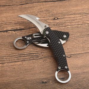 Wholesale new karambit knives for sale - Group buy New Arrival Outdoor Tactical Karambit Claw Knife Cr13Mov Satin Blade G10 Stainless Steel Sheet Handle EDC Pocket Knives332k