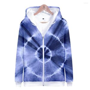 Men's Hoodies Tie Dye Flashbacks 3D Hoodie Print Men/women Colorful Zipper Pullover Sweatshirts Boys Girls Zip Up