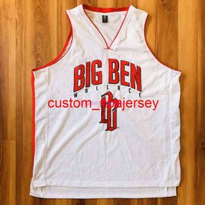 Yeni Big Ben Walce Mens #3 Beyaz Polyester Walce Jersey Basketbol Formaları