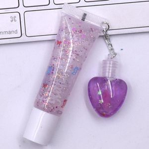 Lip Gloss Roll-On Fruit Oil Plus Peach Heart Love Transparent Colorless Natural And Lasting Moisturizing Random Color