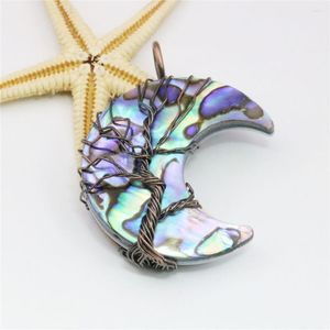 H nghalsband Halvm nen och tr d abalone sn ckskal Sea Shells Fashion Jewelry Making Design Diy Dekorativ f r kvinnliga flickor