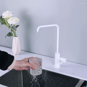 Кухонные смесители чистого белого цвета питьевая вода.