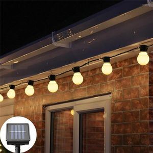 Sznurki oświetlenie oświetlenia żarówki Słoneczna Power Street Garland LED LED Garden Meble Patio Patio Krajobraz ślub Dekoracja Bożego Narodzenia