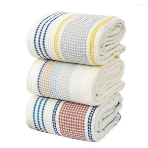 Towel Japan Style Waffle Stripe Hand Face Bath Set For Adult Children 70 140 33 74 High Quality