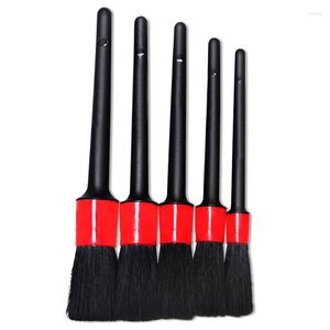 Araba Sünger 5 PCS Otomatik Detaylandırma Fırçası Set Detay Aracı Kiti Yumuşak Kıl Fırçalar İç Gösterge Tablosu Tekerlek Jantları