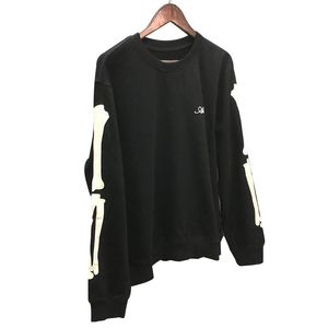 Men s hoodies tröjor avslappnad flockning benmönster tshirt topp hoodie japanska koreanska streetwear o nack sudadera hombre 220909
