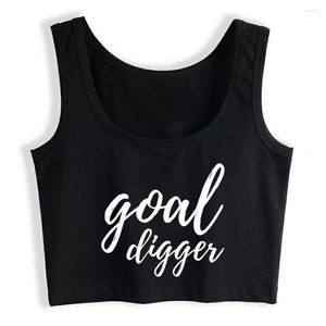 Canotte da donna Crop Top Goal Digger Sexy Vintage Cotton Streetwear Top da donna Blusas Mujer De Moda 2022 Verano Gym Tank Women