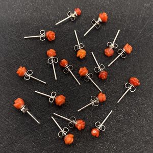 Dangle Earrings Luxury Fashion Rose Flower Orange Coral Beads Wedding Jewelry Color Statement Pendant Women s