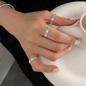 Cluster Rings Minimalist Irregular Surface Gold Silver Color Couple Ring For Women Creativity Geometric Handmade Opening Fashion Party