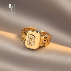 Design Metal Chain B o G Letter Apertura di anelli dorati Personalità Gioielli Fashi