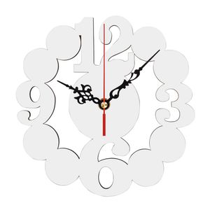 Sublimations-Wanduhr, batteriebetrieben, leises, nicht tickendes MDF, dekorative Uhrenrohlinge für Schlafzimmer, Wohnzimmer