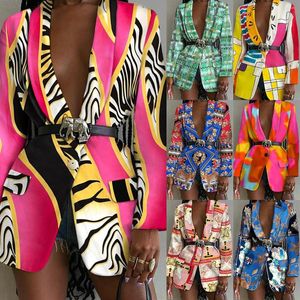 Women's Jackets Women's Coat Fashion Sexy Print Suit Spring Autumn Winter One Button Top