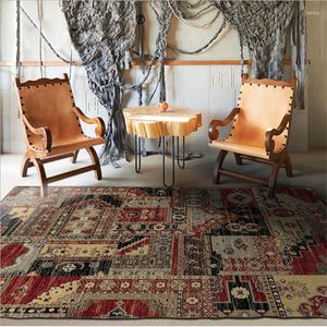 Tapetes de tapetes geométricos carpete vermelho marro