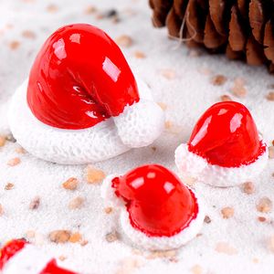 ミニ樹脂クリスマスハット装飾品ガーデニングアクセサリー小さな帽子飾りガーデンマイクロランドスケープクリスマスサンタクロースキャップデコレーションTH0265