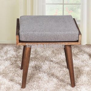 Kl￤df￶rvaring Pure Solid Wood Dressing Pall Nordic Modern Minimalist Fashion Makeup White Oak Bench Low Housual Shoed S Byte