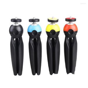 Tripods Mini Masaüstü Küçük Telefon Stand Masa Üstü Kamera için Tripod Aynasız Akıllı Sıkıştırılabilir Top Kafası