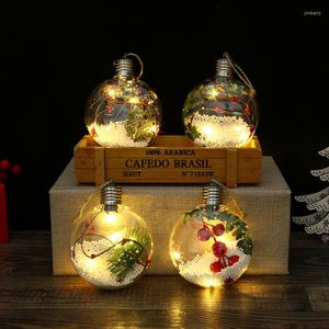 Corde Decorazioni natalizie in plastica trasparente aperta Palla trasparente Pallina Ornamento Confezione regalo Decorazione Luci natalizie