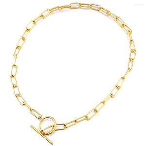 Chains 7mm Stainless Steel Gold Long OT Choker Toggle Necklaces DIY Jewelry Cuban Hip-hop Punk Suit Wholesale Bulk Sale