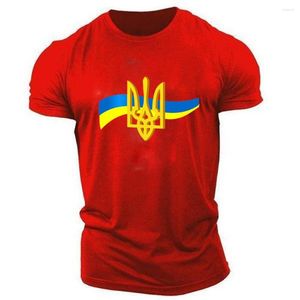 Camiseta masculina camiseta de camiseta da ukraine Camisa de grandes dimensões de homens roupas masculinas top masculino de lazer Soccer 2022