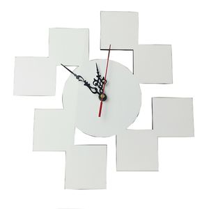 SUBlimação relógio de parede em branco 12 polegadas silencioso mdf não tocado relógio decorativo em branco com motor e mãos