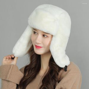 Basker vinter 5 färger unisex varm hatt Ryssland tjockt foder skidvindtätt fast mode plysch casual högkvalitativ öronmuffs cap 2022