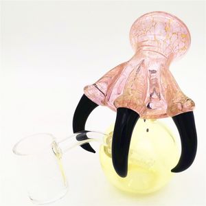 Dab Rig Mini Bong Water Pipe Hookah Hookahs 10mm Dewar Kvinnliga fogf￤rgade rosa bubbler CCG -silikonmaterial f￶r r￶kning kvarts Tillbeh￶r Craftbong