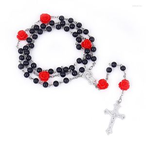 Hänge halsband Jesus korsar radband halsband vintage smycken 2022 trend zink legering katolska kristna leveranser grossist