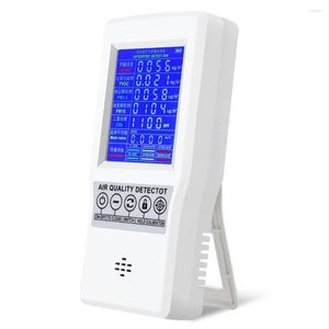 Meter Formaldehyd PM2.5 PM10 CO2 AQI DETECTOR Home Office Luftkvalitet Mätverktyg Multifunktionell monitor