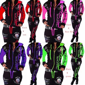 Plus Size Women Full Tracksuits Zipper Papelie Jacket Sweetpant Suits Luxury Designer de alta qualidade Terno de jogging de 2 peças Sportwear