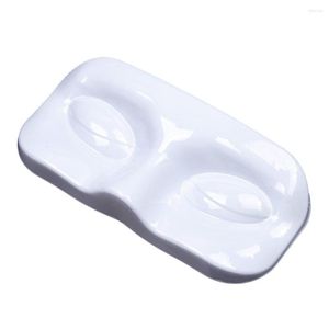 Ciglia finte 20 pz/pacco Vassoi per ciglia Scatole Forma del viso Imballaggio Strumenti per il trucco Accessorio protettivo PVC addensato in bianco