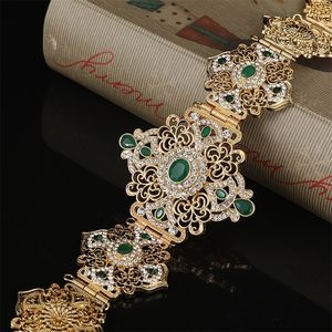 Belly Chains Marockan Belt Holloway for Women's Wedding Dress Body Jewelry Gold Metal Chain Justerbar längd Bruggåva 220909