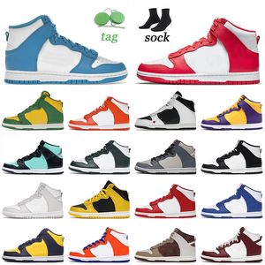 Top Fashion Dunks High Designer Casual Shoes Laser Blue White Red All Star Game Royal Spartan Green Great Gray Varsity Purple Sneakers Trainers Sport