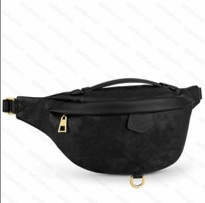 Tasarımcı Bumbag Bekleme Kemeri Bel Çantası Monogram Empreinte M44812 Siyah Kabartmalı Damarlı Deri CrossBody