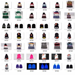 Yeni Beyzbol Beanies 2022 Açık Mekan Kapı Kış Örme Şapka Toptan Team Pom Beanie Erkekler ve Kadınlar İçin Tüm Kapakları Karıştırın ve Eşleştirin