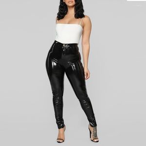 Pantaloni da donna Capris da donna Donne Faux Pu Leather Sexy BodyCon Leggings Autunno inverno Lady Stretch Skinny Pant Pant High Waist