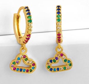 Orecchini di gioielli zirconia cubica Colore oro oro clip auricolari CZ Cristallo nessun orecchini forati per donne gioielli SJZW34